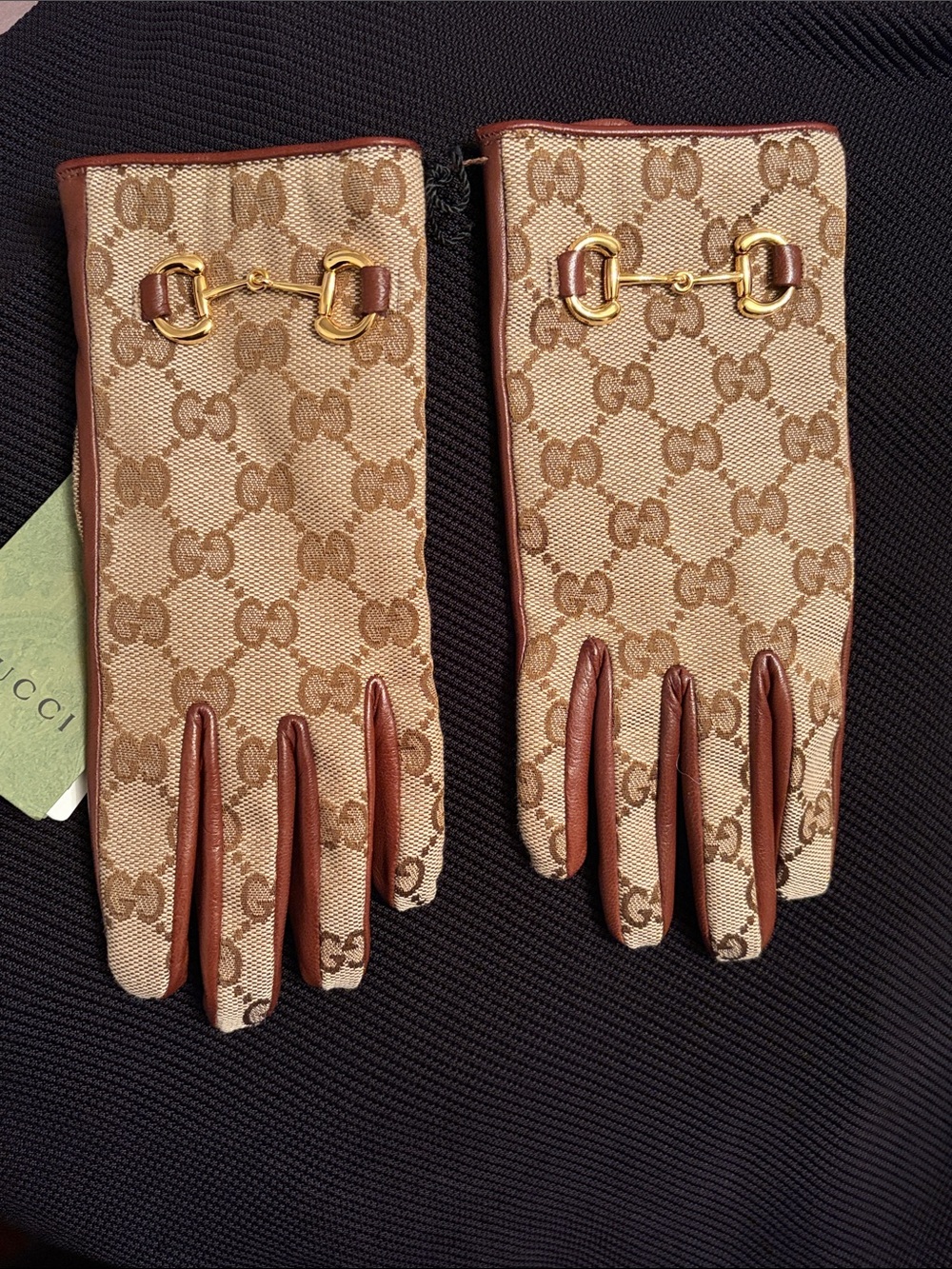 Gucci GG Signature Horsebit Gloves